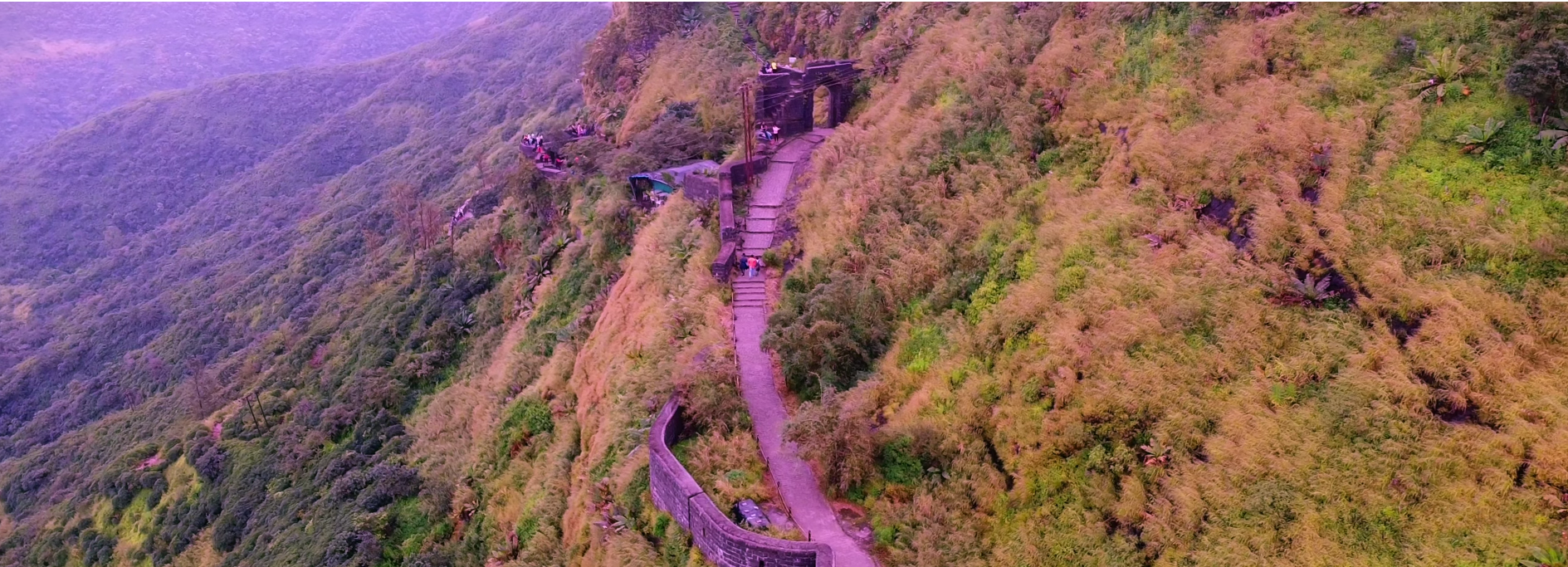 Sinhagad Fort Pune panoramic view